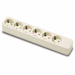6 outlet white